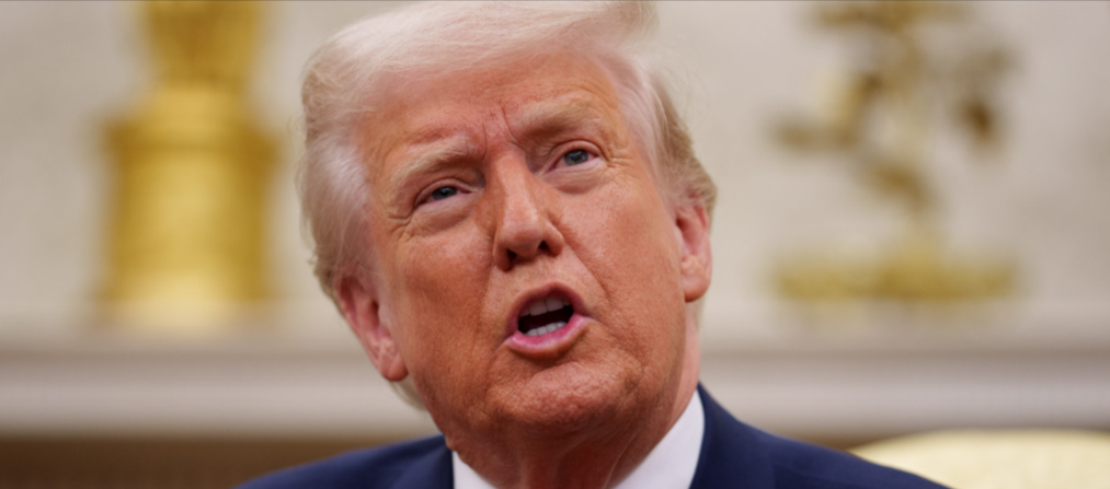 Trump Displays Declaration Of Independence In Oval Office